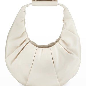 Staud Leather Soft Moon Cream bag